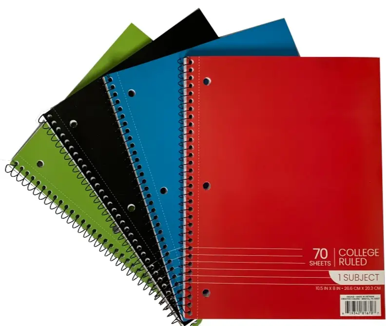 College Ruled Notebooks