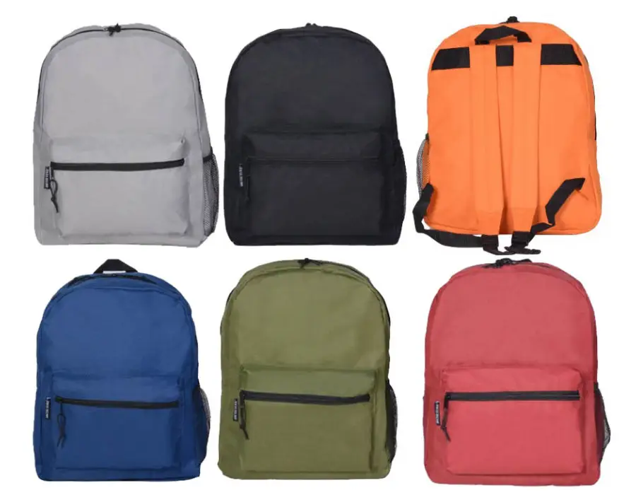 10010 - 17" Backpack, Padded Straps, Side Mesh Pocket